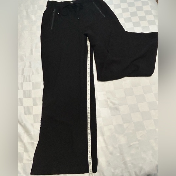 DKNY Black Wide Leg Drawstring Pants Size m - Picture 10 of 12